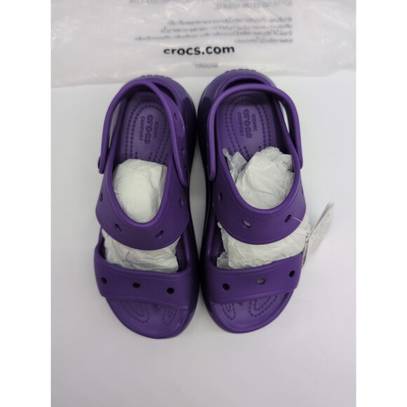 Crocs Classic Mega Crush Sandal Clog Neon Purple 207989-518 Siz M6/W8 NWT - Picture 8 of 14